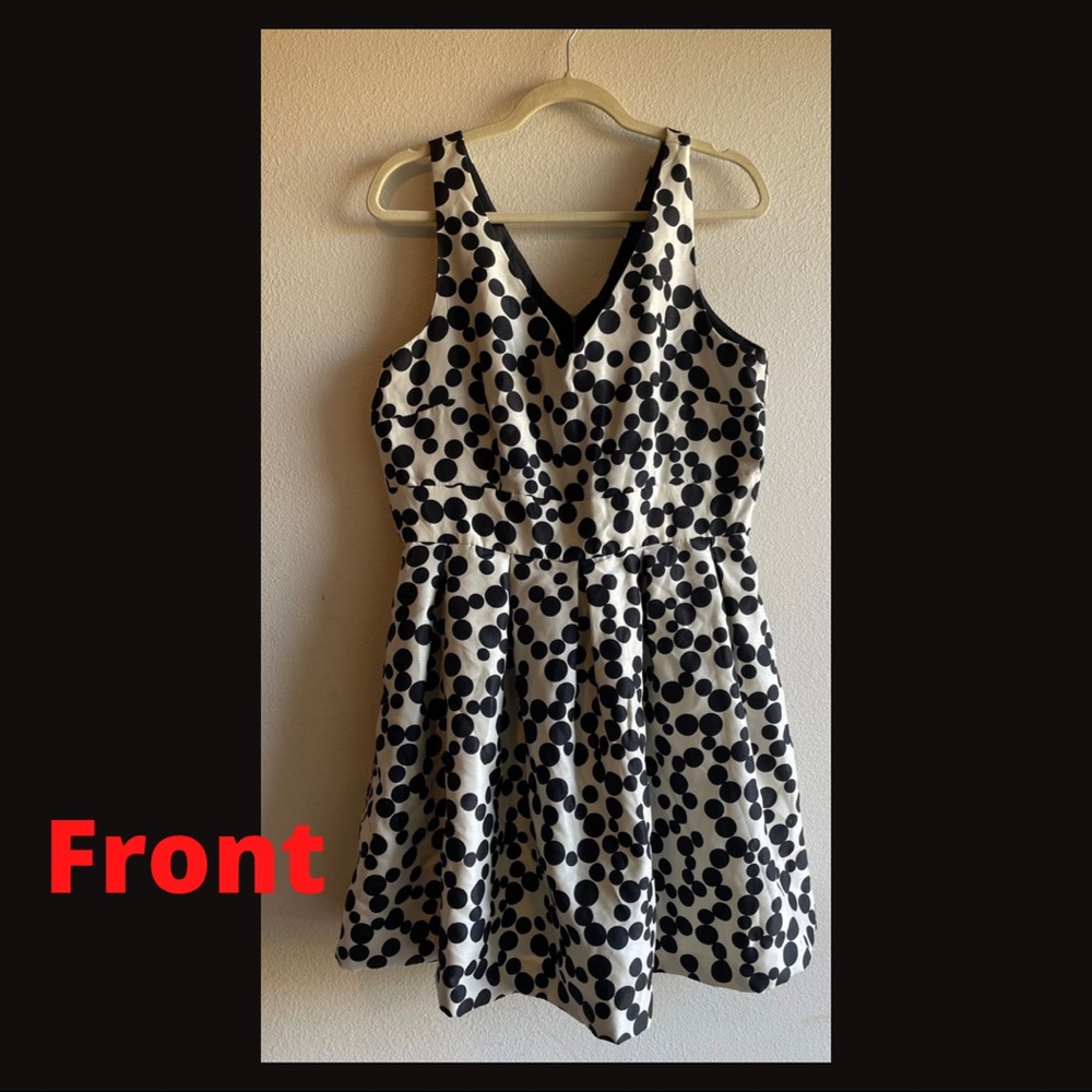 Black and white polka dot dress